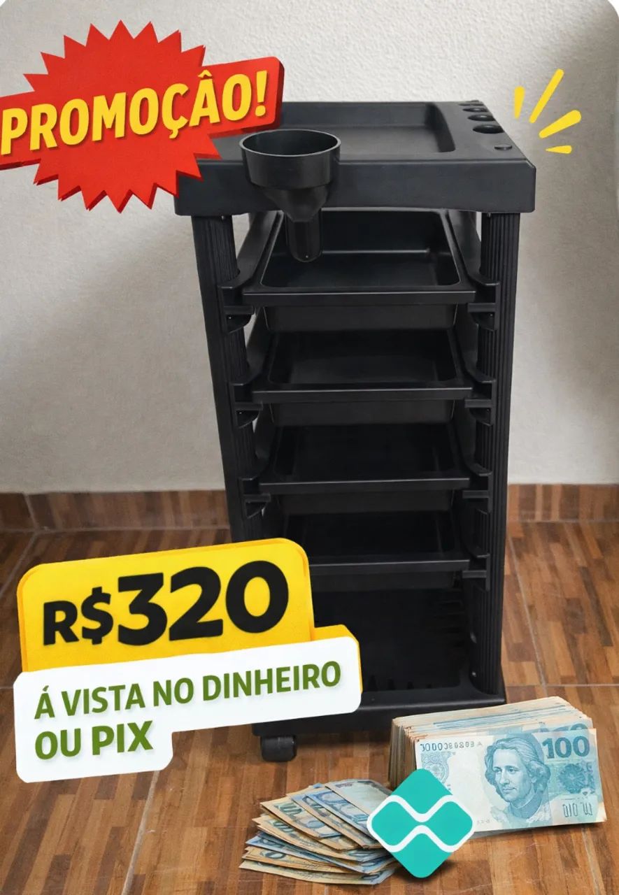 Carrinho Auxiliar Cabelereira 