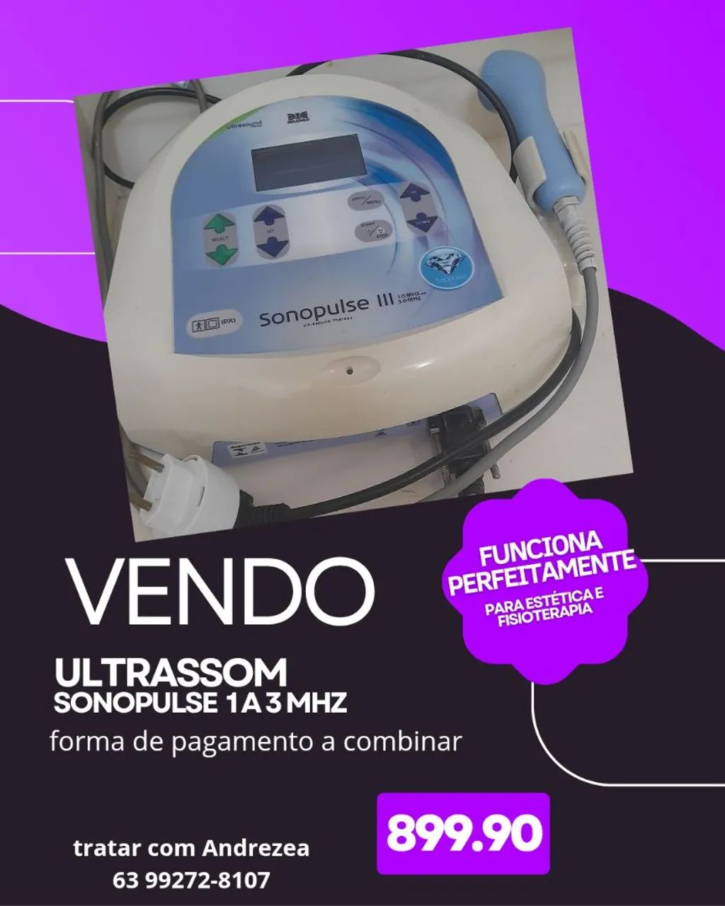 Ultrassom 1 a 3mhz