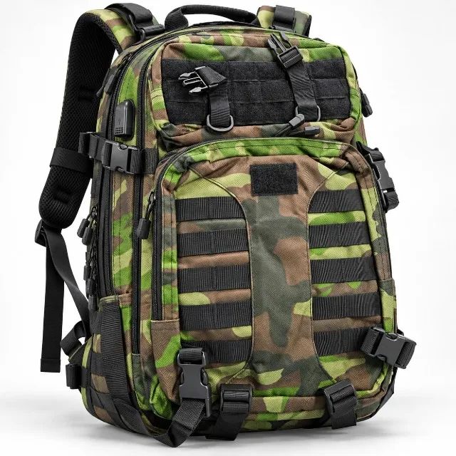 Mochila Tática Militar 55l Camuflada Impermeável Usb - Foto 3