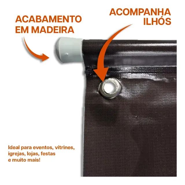 Banner Personalizado Com Bastão E Cordinha 70 X 100cm  - Foto 3