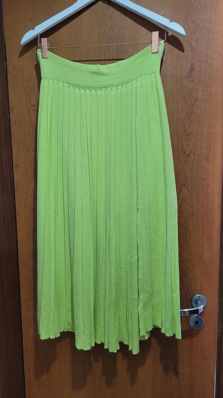 Saia verde tricot.  - Foto 3
