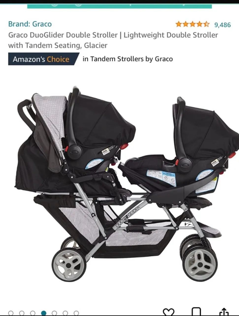 Carrinho de bebê Duplo (gêmeos) Graco Duoglider double stroller
