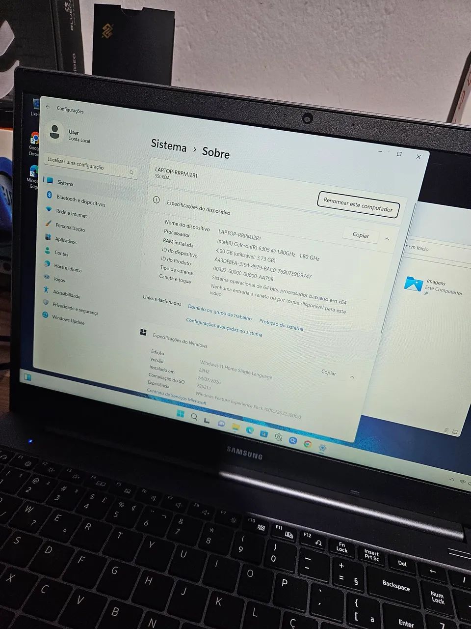 Notebook Samsung book 5g Intel 4gb Ssd 256gb Zero Garantia e Nota Entregamos - Foto 4