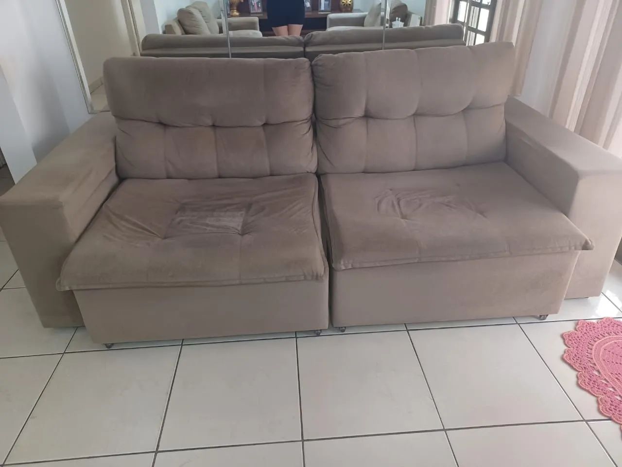Jogo de sofá suede - Foto 2