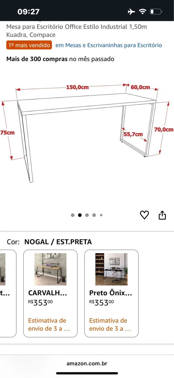 Vendo escrivaninha em estado de nova 150cm  - Foto 4
