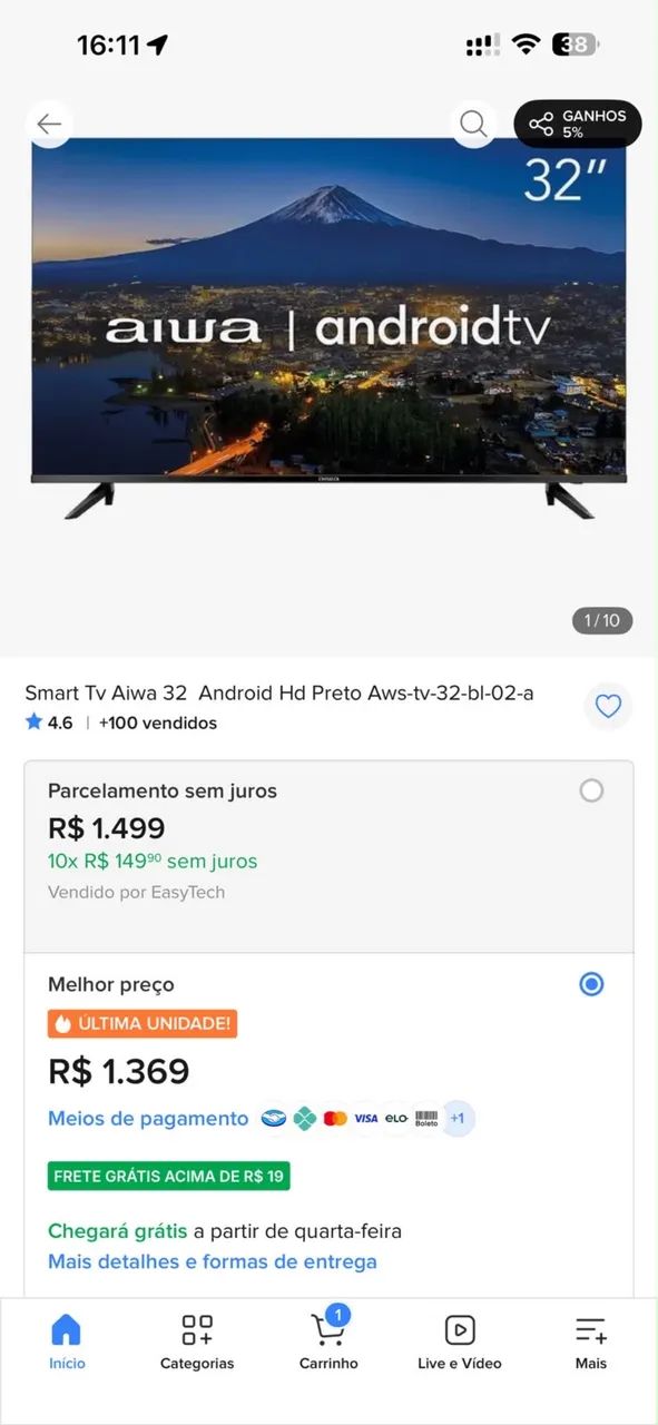 Smart TV AIWA 32 Polegadas  - Foto 2