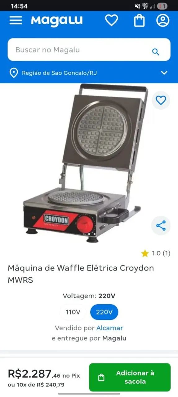 Weffeira Profissional Croydon 220v