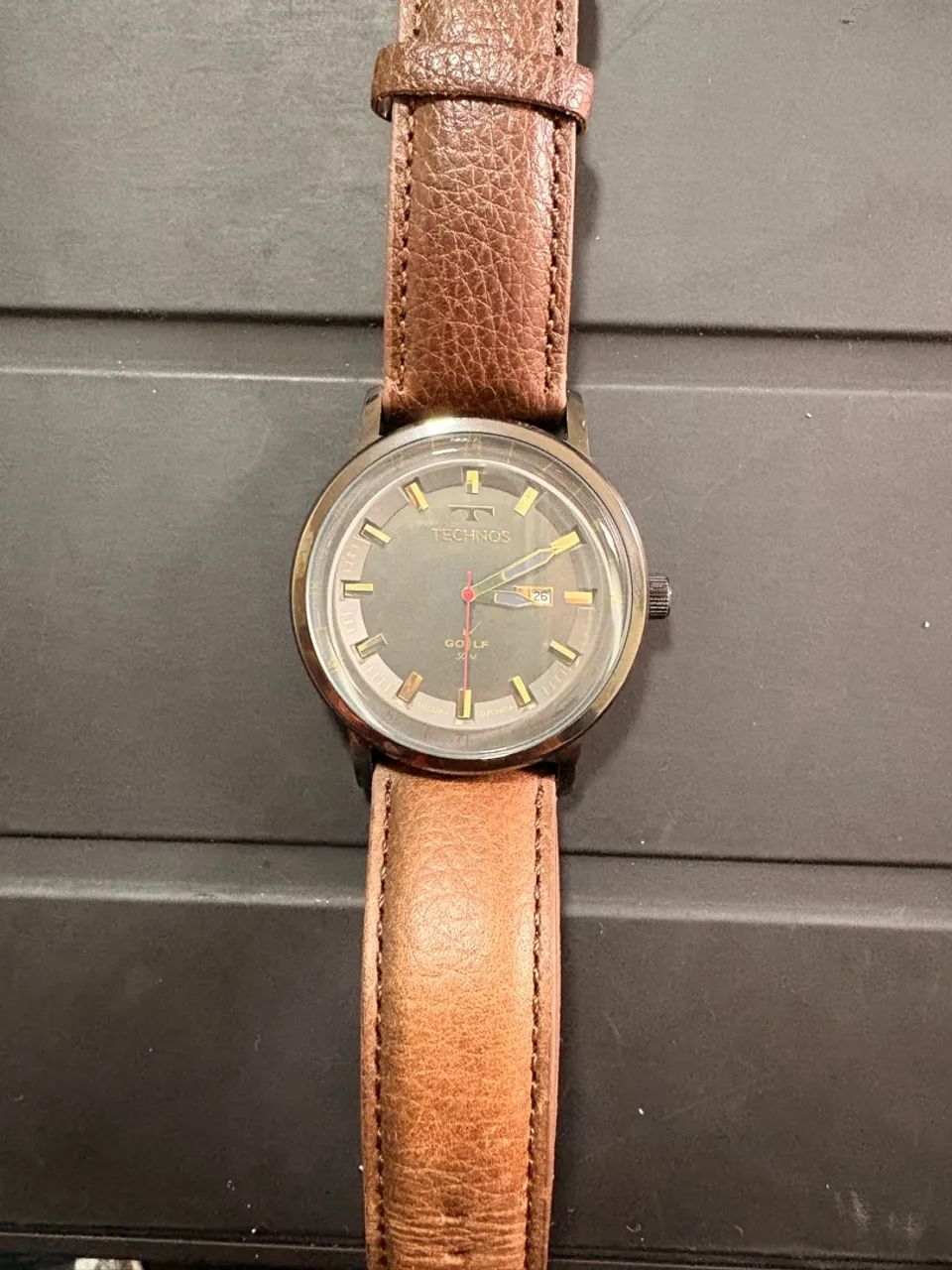 Relógio Technos Masculino Pulseira Couro 2115LAQ/2M - Foto 3