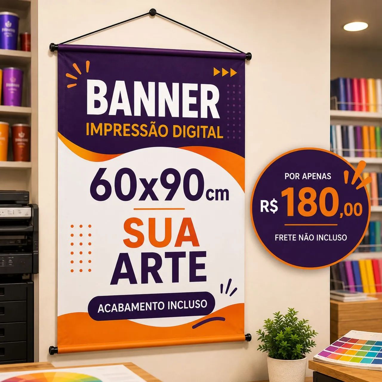 BANNER PERSONALIZADO - IMPRESSÃO DIGITAL  - Foto 2