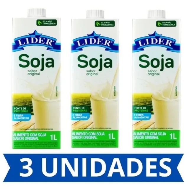 Bebida Leite de Soja Lider kit com 4 Litros - Foto 4