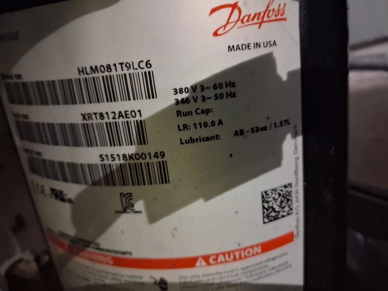 Compressor Danfos 6.8 TRs 380v  - Foto 2