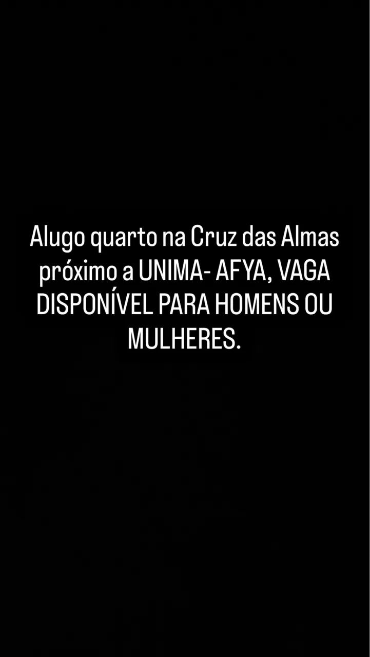 Quarto disponível próximo a UNIMA 