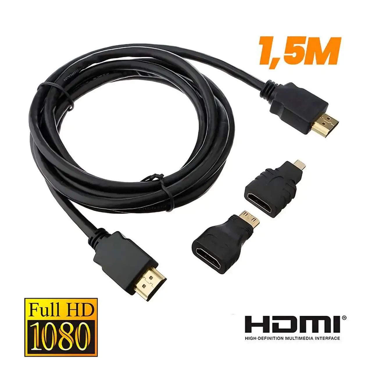 Cabo conversor adaptador hdmi - c - micro hdmi