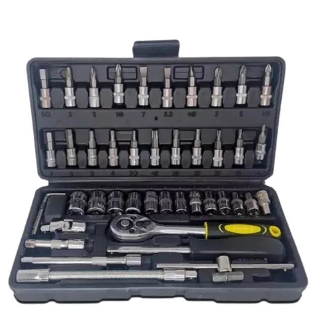 Kit Ferramentas Conjunto Chave Catraca Profissional 46 Pecas - Bomvik Bom - 3905 - Foto 4