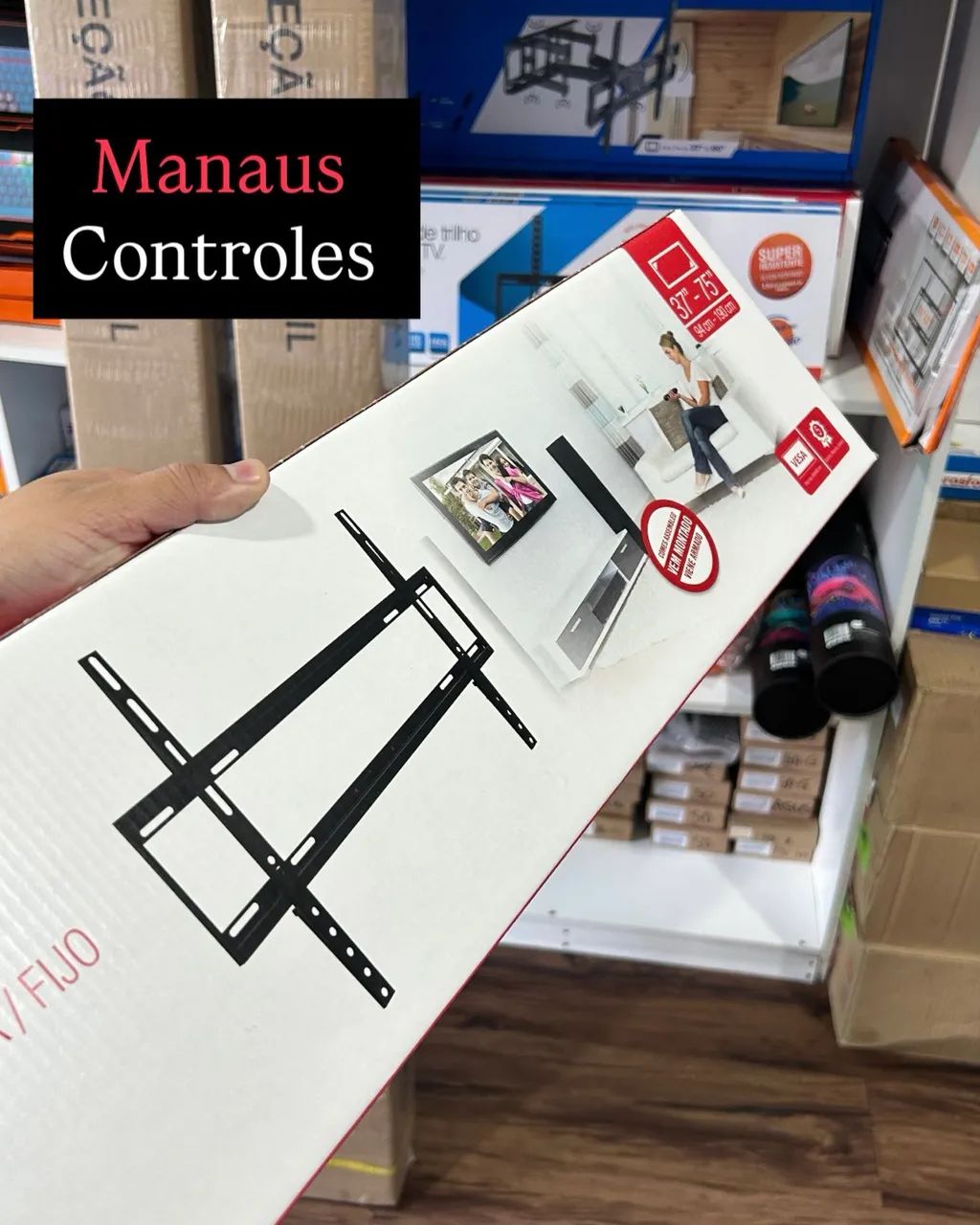 Suporte de Trilho para Tv de 37 - 75 Polegadas Ultra Slim 