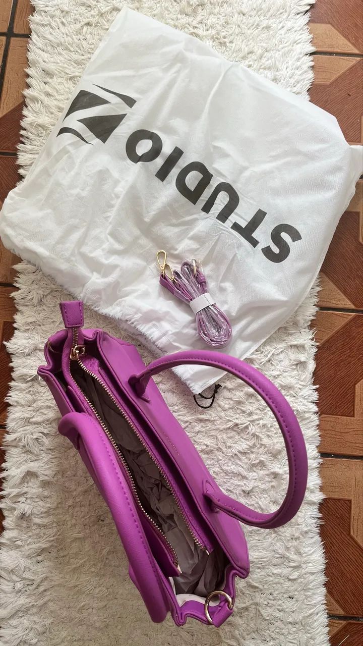 Bolsa Gabriela roxa  - Foto 3