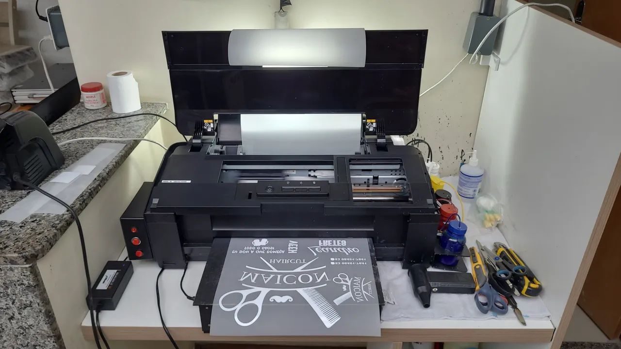 IMPRESSORA DTF TÊXTIL ADAPTADA EPSON L1800 CABEÇA NOVA
