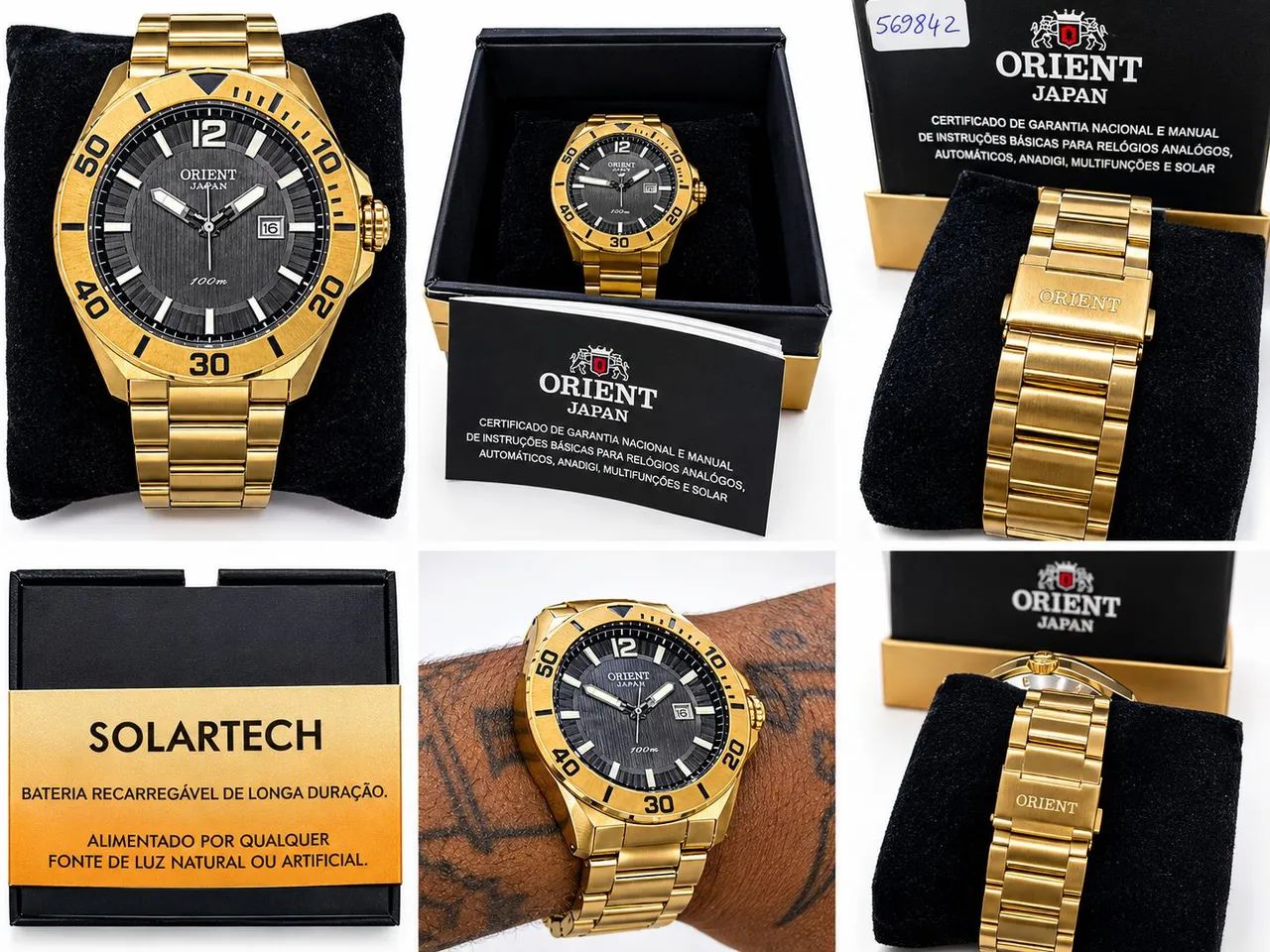 RELOGIO ORIENT SOLARTECH NOVO