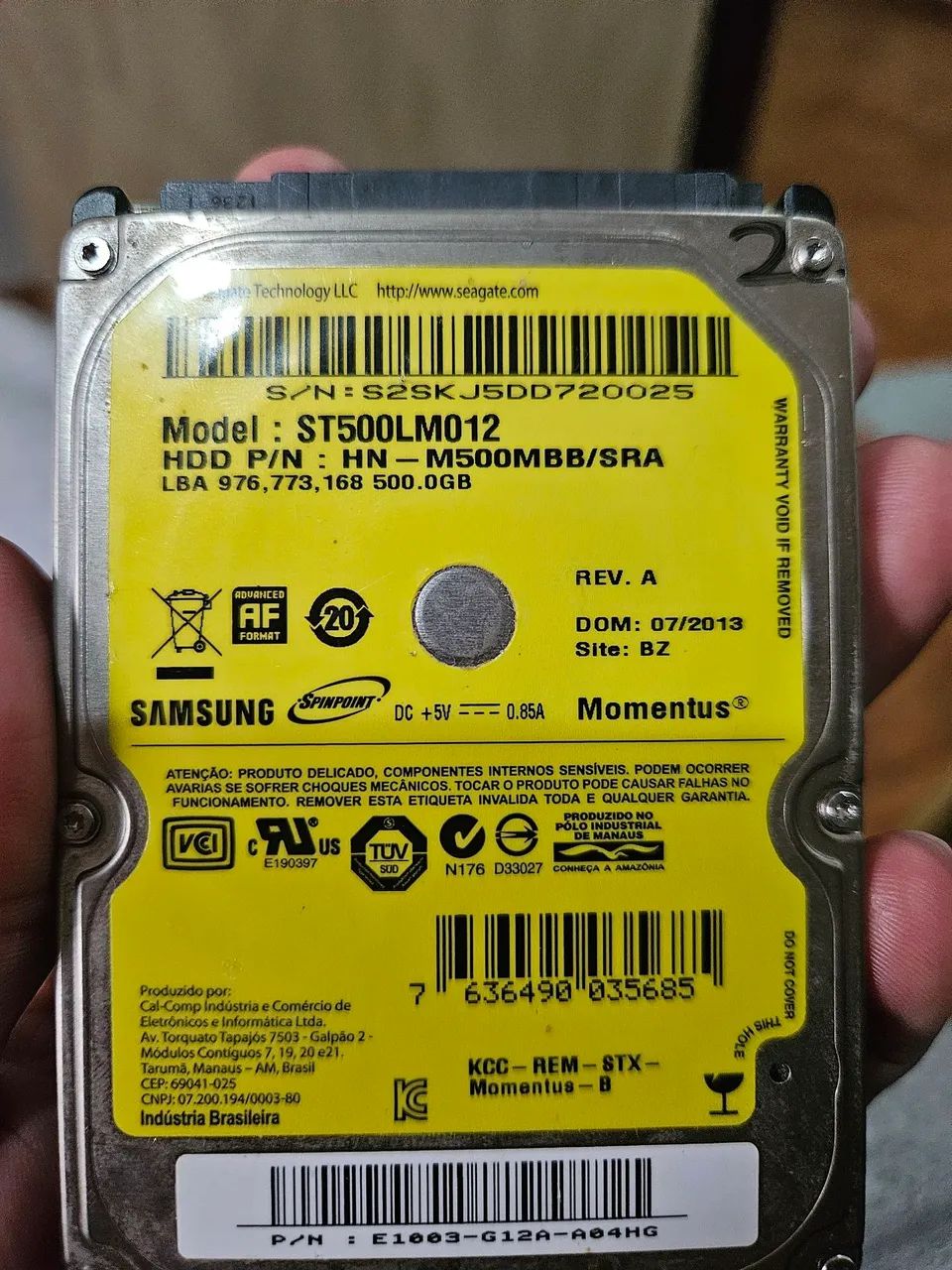 HD de Notebook 500GB SATA 2,5 <br><br>HD 2,5", Disco Rígido para Notebook, HDD SATA 500GB, HD - Foto 4