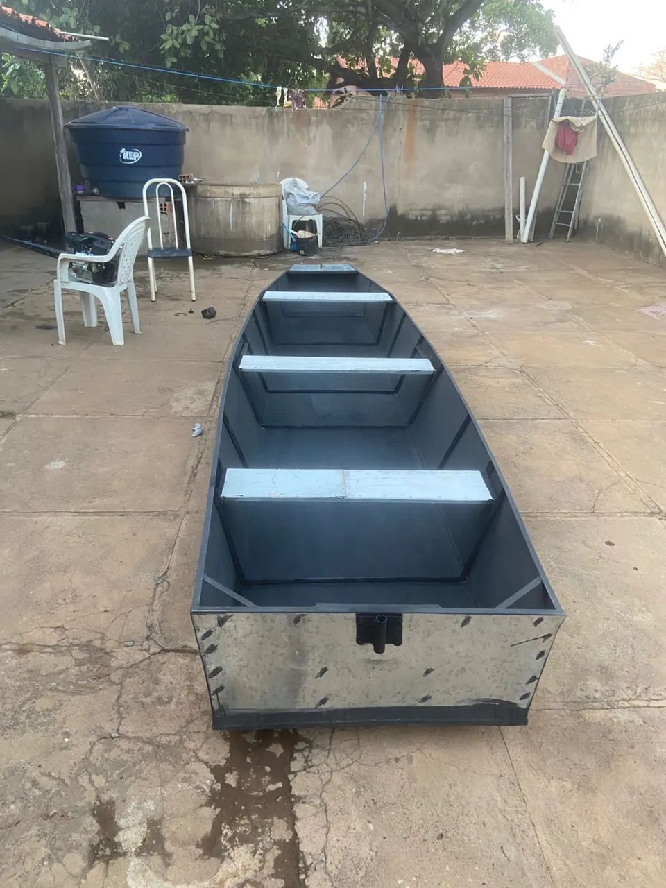 Barco caseiro semi chato 4,5m 
