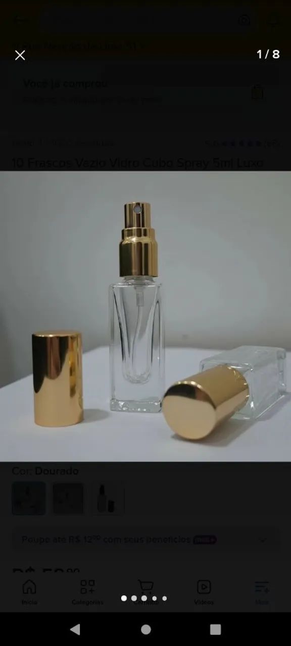 Frasco vazio para perfume - Spray 5 ml  - Foto 2