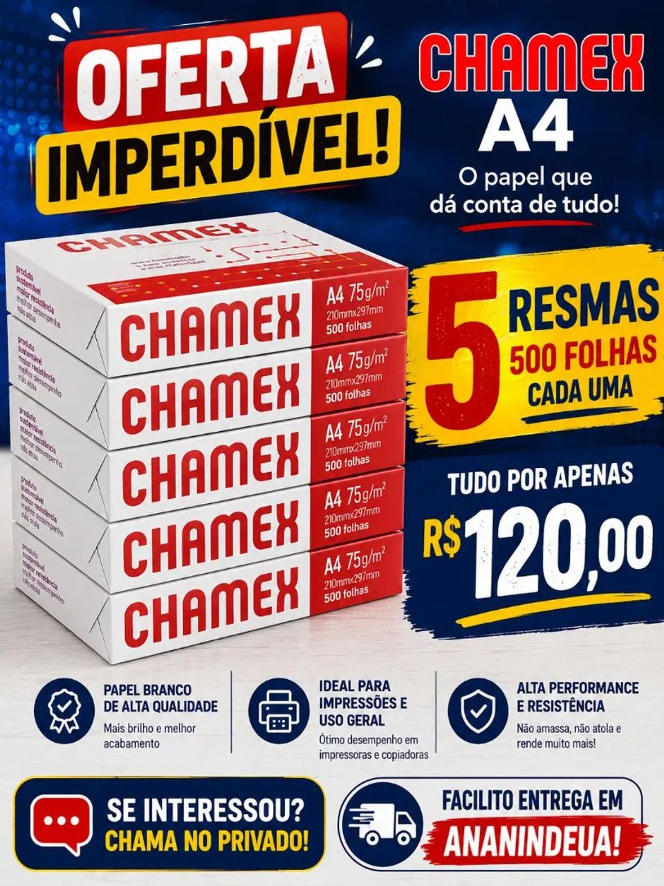 PAPEL CHAMEX QUEIMA DE ESTOQUE ? - Foto 2