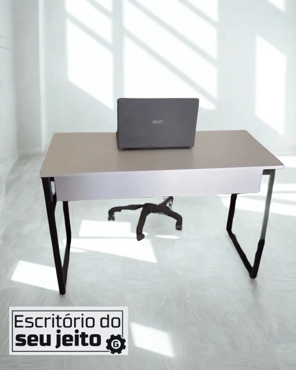 Birô REFORÇADA NOVA 1,1m Mesa Industrial Multiuso Computador Notebook Estudo Escritório