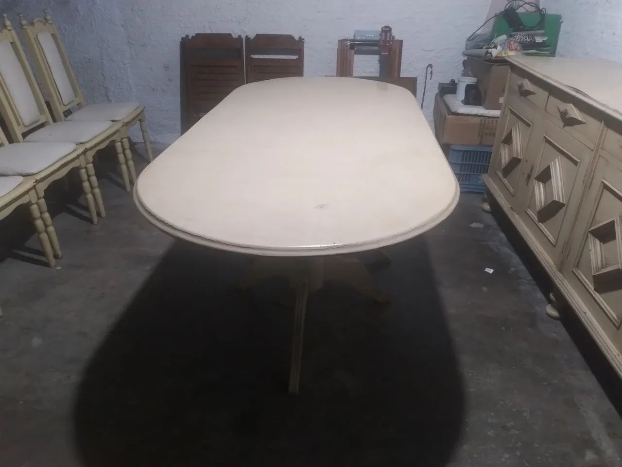 Mesa colonial  com cadeiras - Foto 3