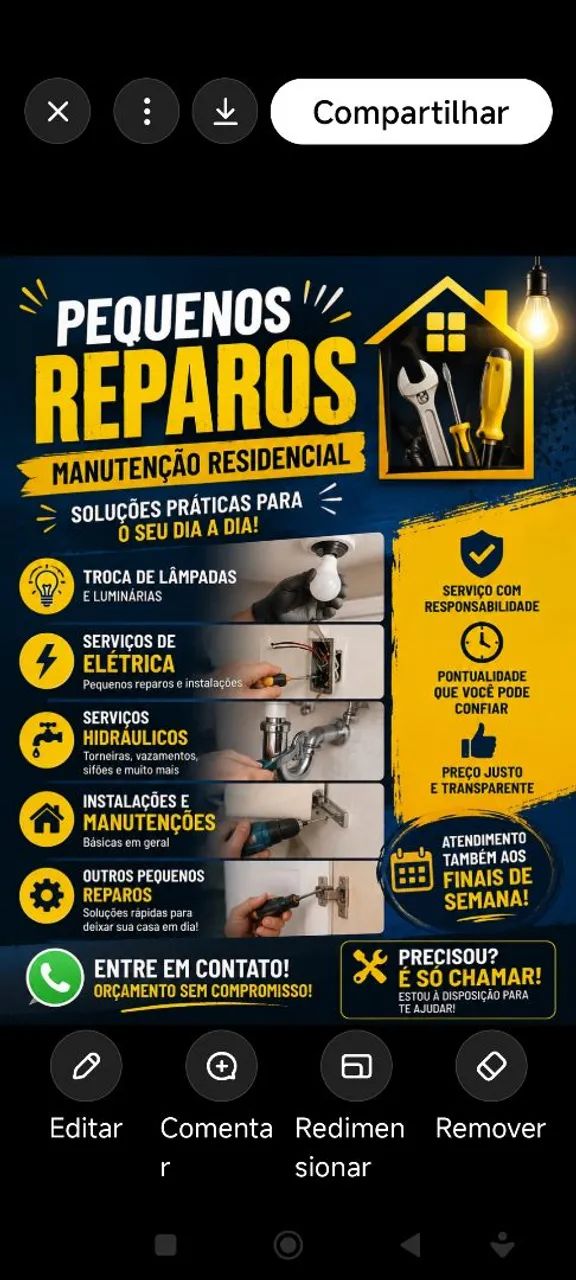 Pequenos reparos de manutenção residencial 