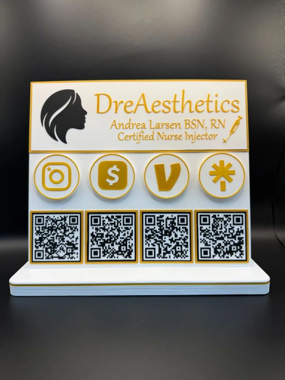 Plaquinha  QR Code personalizada ZAP Instagram Facebook tik Tok