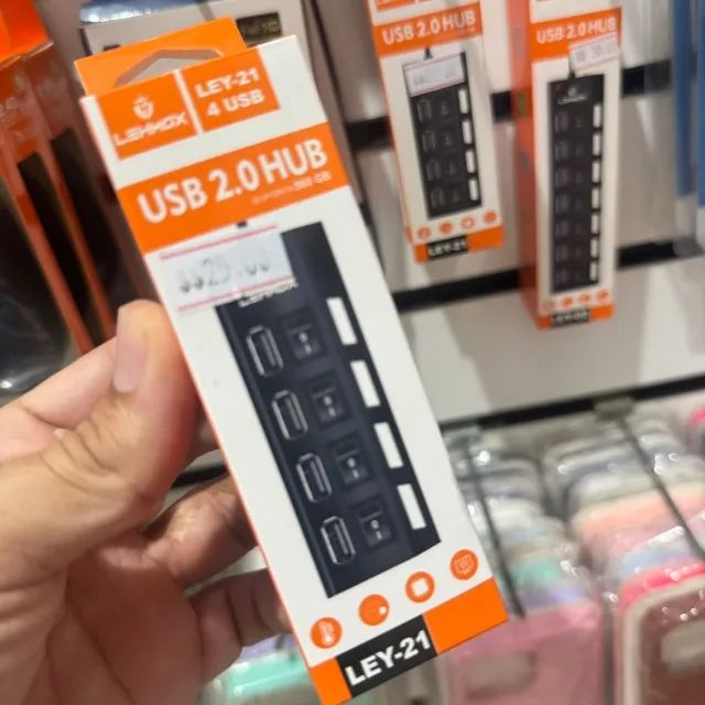 Hub usb 4 portas - suporta até 500gb