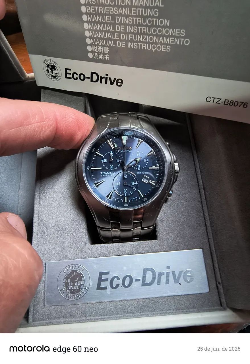 Relógio Citizen Cronógrafo Titânio Eco-Drive 