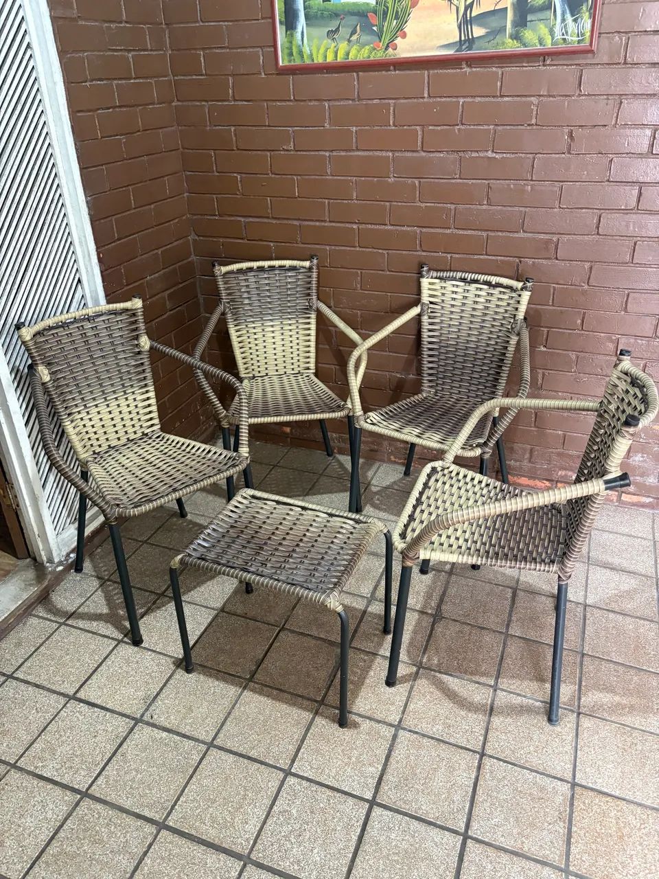 Conjunto de Vimi de terraço 