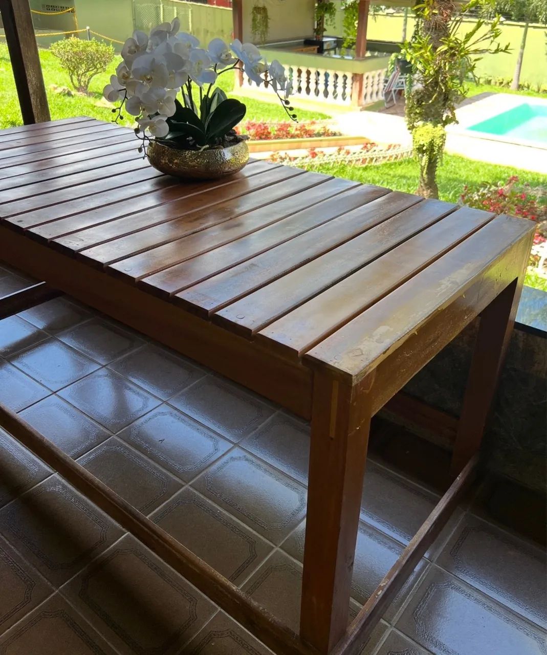 VENDO MESA DE MADEIRA - Foto 2