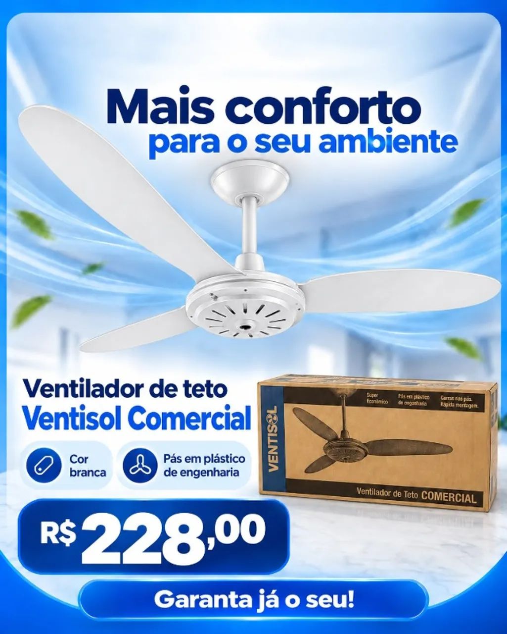 Ventilador de teto Ventisol  - Foto 3