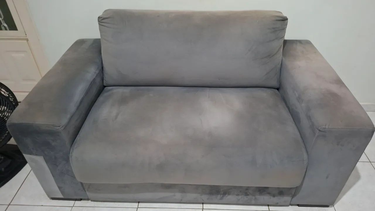 Jogo de sofá 2 e 3 lugares suede - Foto 2