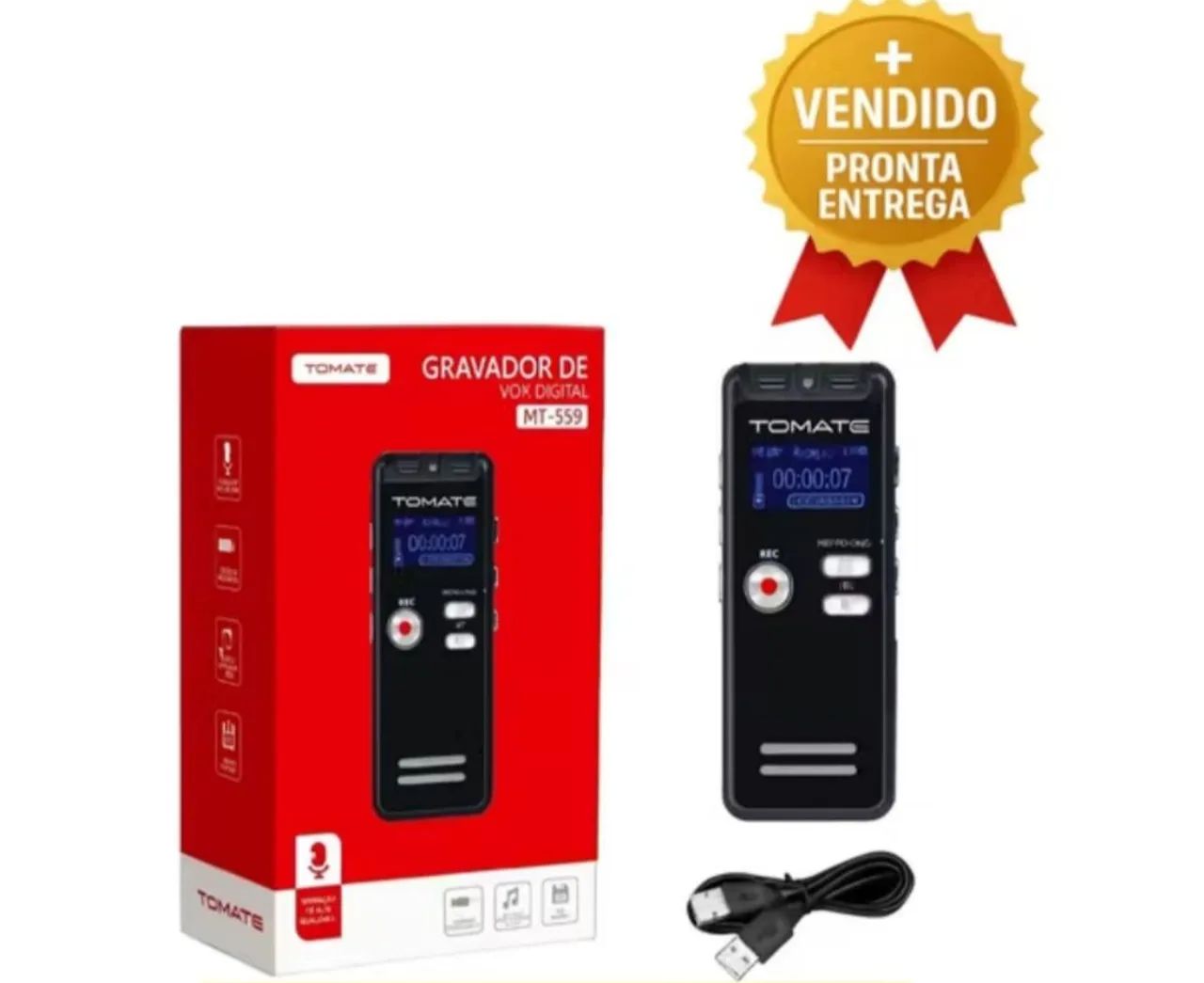 Gravador de Voz Digital Tomate MT-559