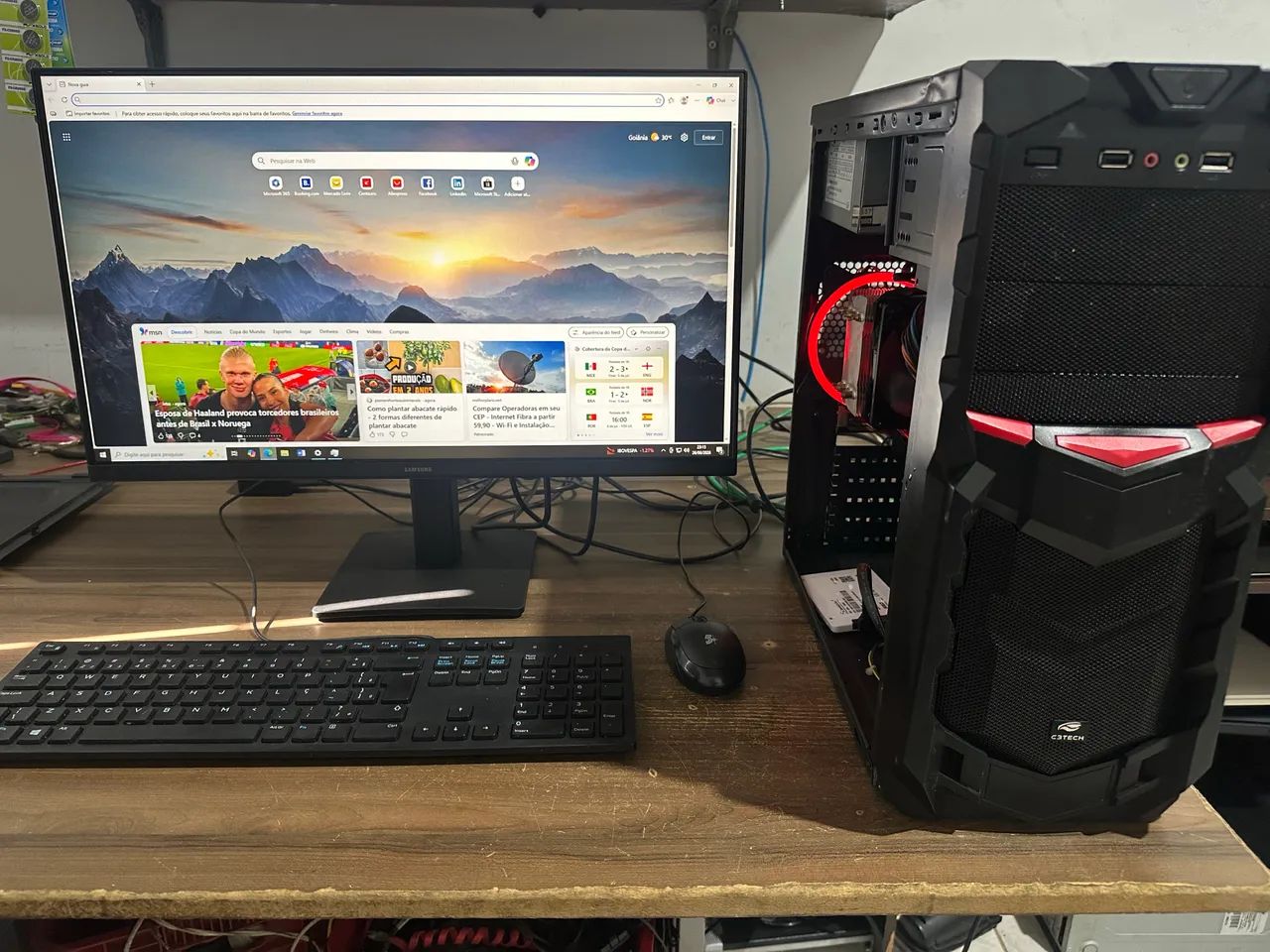 Computador xeon gamer basico vga1 gb com ssd tela 24 polegadas loja fisica 