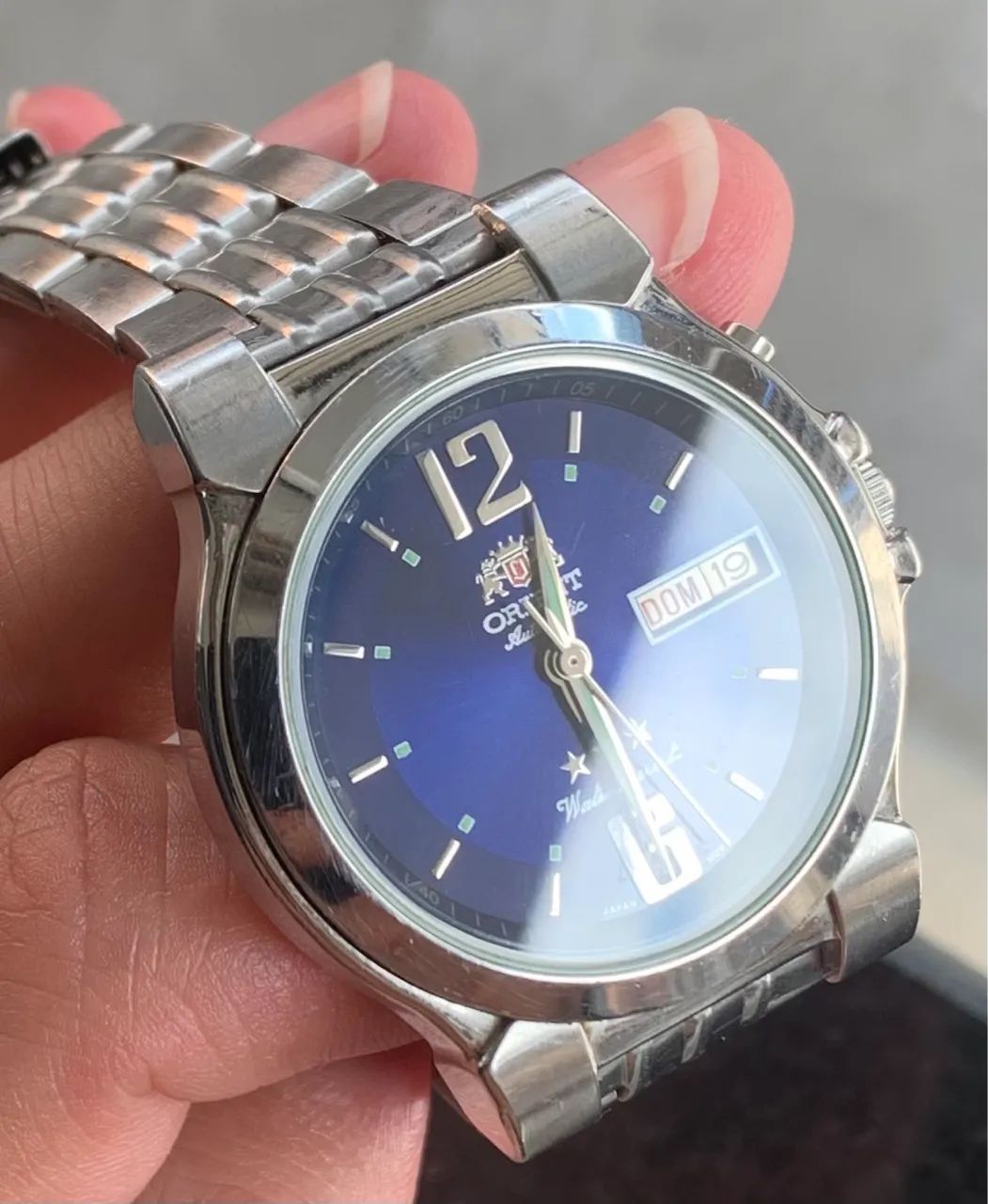 Relógio Orient Automático Azul - Funcionando Perfeitamente  - Foto 3