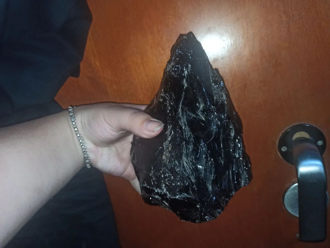 Pedra bruta obsidiana negra 