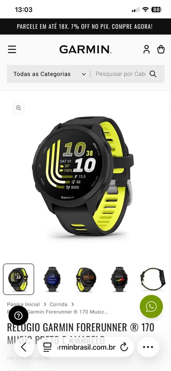 GARMIN FORERUNNER 170 Music - Foto 2