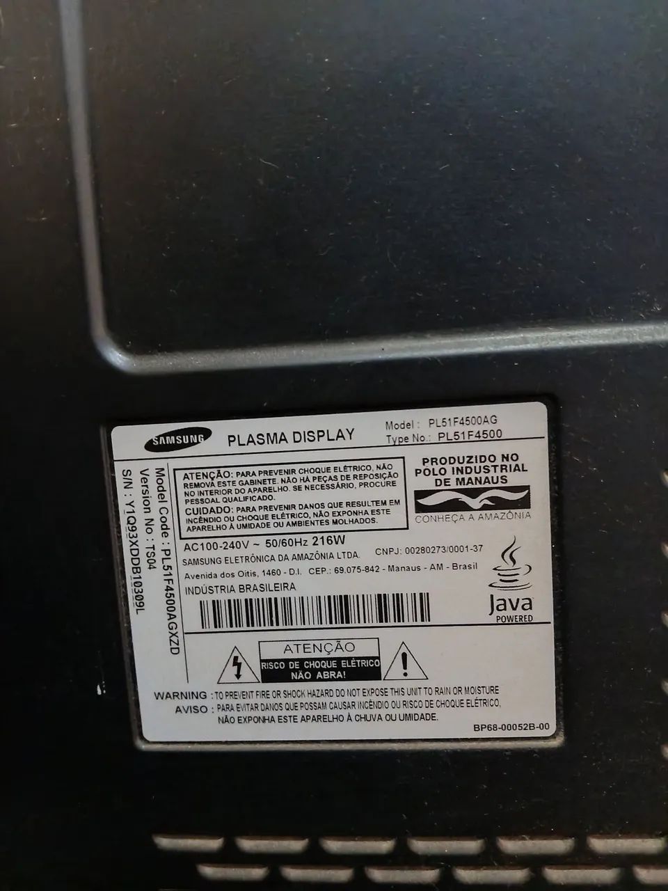 TV Sansung 51 Polegadas com Controle + Adptador Pra Parede - Foto 4