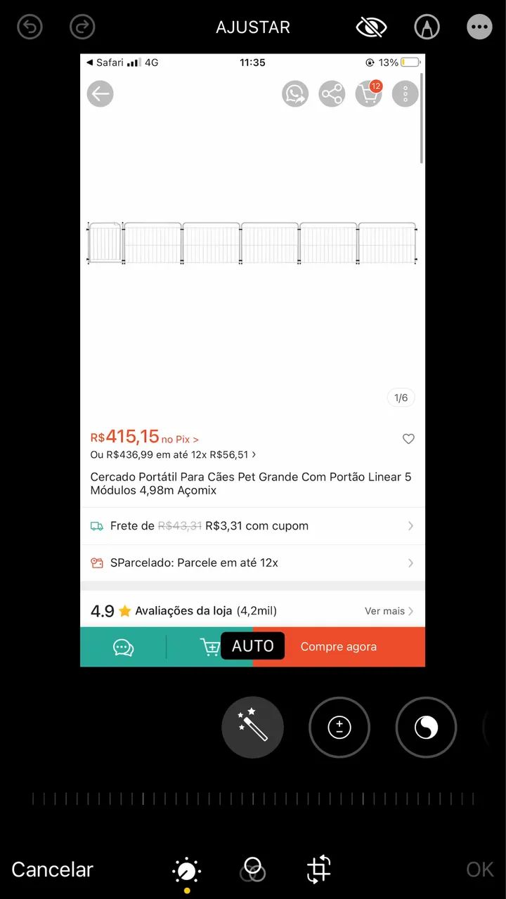cercado pet 5 modulos + portao  - Foto 4
