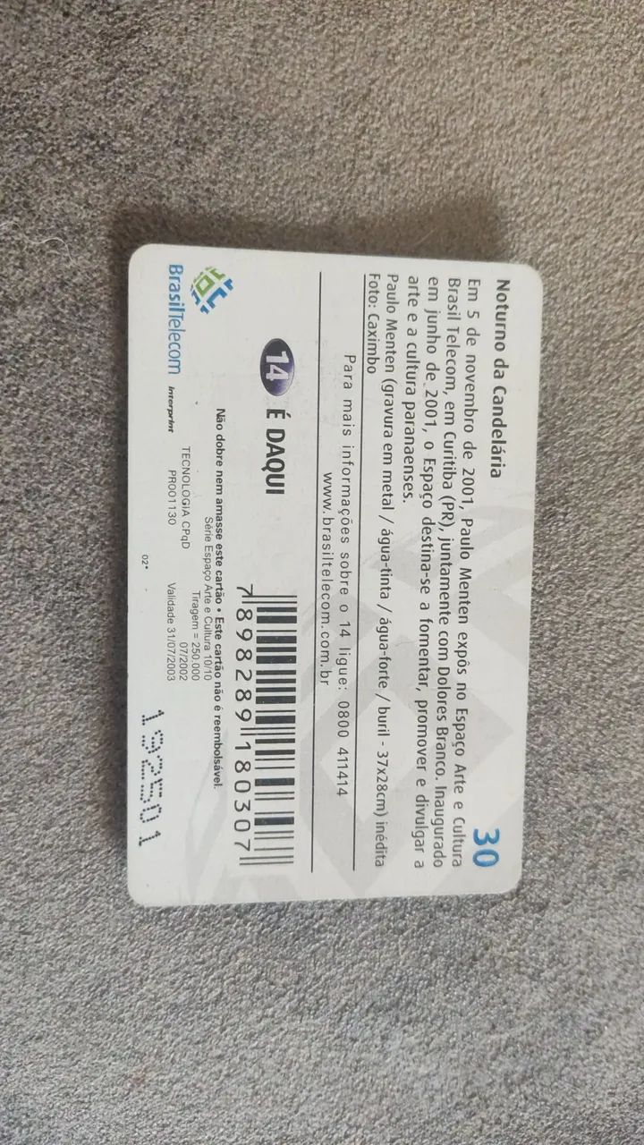 Cartão de telefone  - Foto 2