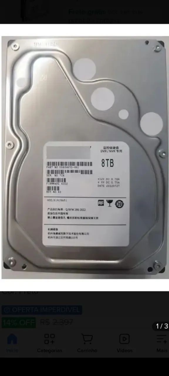 HD 8 TB HIKVISION