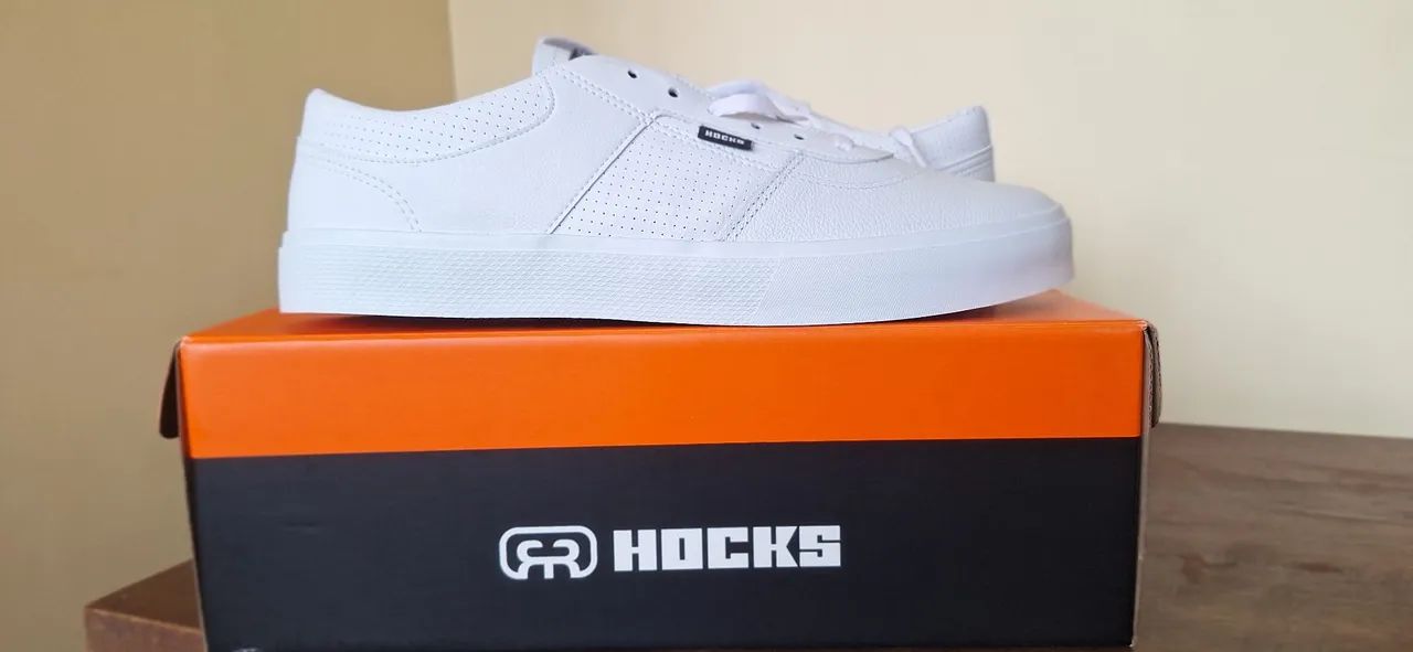 Tênis Hocks Tempus Branco Couro 43 - Foto 5