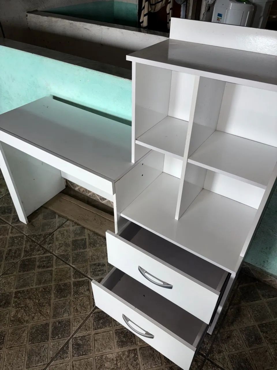 ESCRIVANINHA, MESA DE COMPUTADO E OFFICE COM ESTANTE  - Foto 3