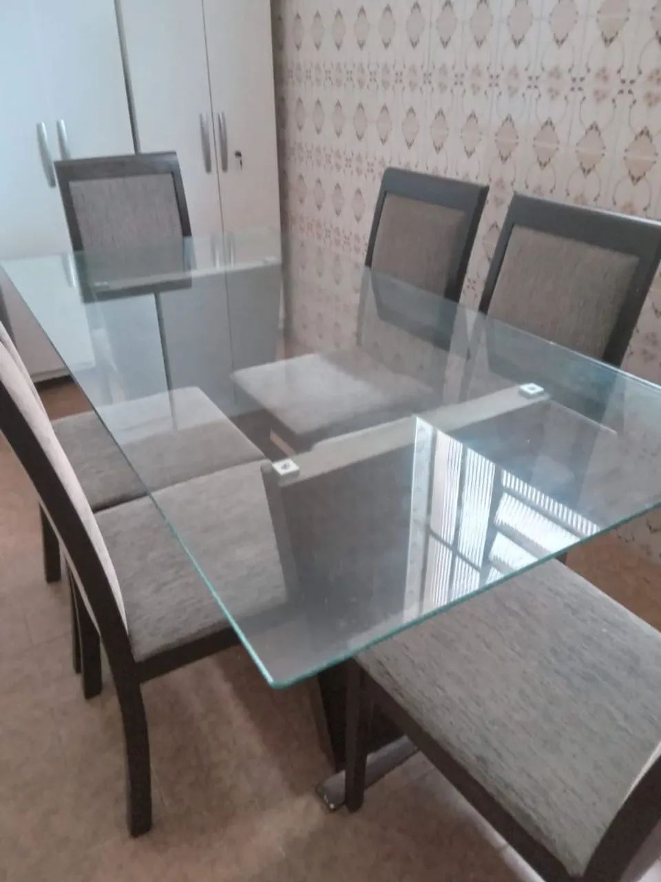 Mesa de vidro 6 cadeiras - Foto 2