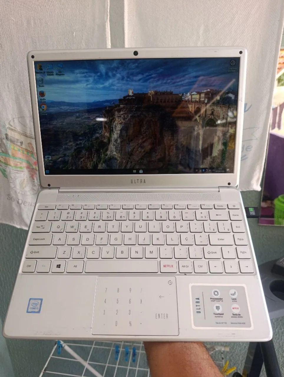 Notebook com processador Intel corei3 de 7 geração, Hdd de 500 gigas, bateria boa, win 10 - Foto 2