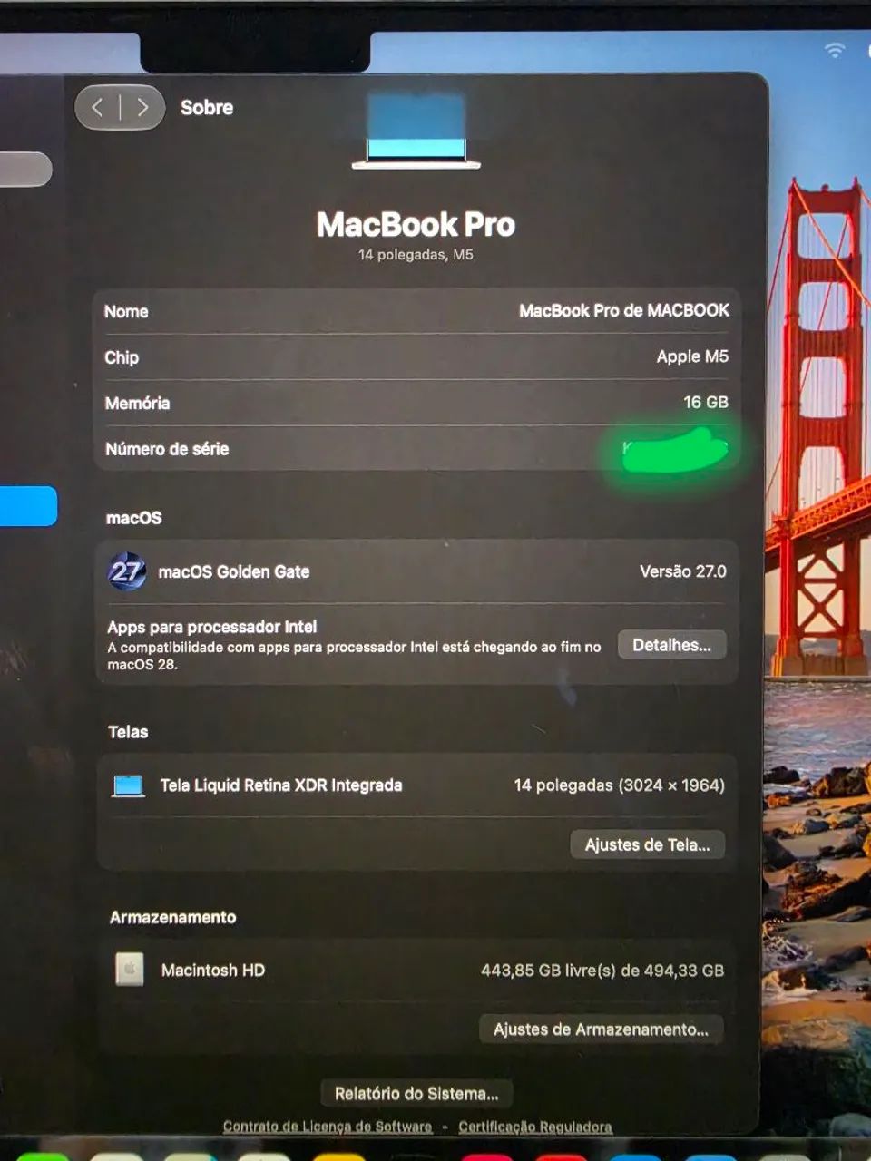 Apple macbook pro 14 m5 A3434 M5 16gb 512ssd top - Foto 2